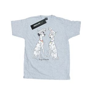 101 Dalmatians Mens Pongo And Perdita Cotton T-Shirt / Sports Grey